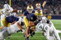 No. 3 Notre Dame pulls away in 2nd half to beat Michigan State 27-10 for 13th straight win