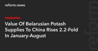 Value Of Belarusian Potash Supplies To China Rises 2.2-Fold In January-August