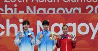 Chinese 13-year-old Yu Zidi starts quickly in the pool at the Asian Games