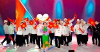 Team of Kyrgyzstan takes part in opening ceremony of 20th Asian Games