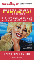 Art Gallery 21 Celebrates 15 Year Anniversary Fostering Local Art, Community &amp; Connection With Juried Art Exhibit Opening Reception This Saturday Featuring 29 Local Artists &amp; 46 Captivating Art Pieces