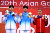China swim sensation Yu Zidi, 13 sets Asian Games record