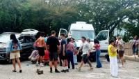 Brit tourists saved by single bollard as bus rolled towards ‘terrifying’ 3,000ft drop after crash in Mexico