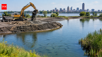 In 2018, Buffalo used 56,000 cubic yards of dredged river sediment to reshape a former landfill pond, where fish species later doubled