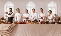 TALENT BEHIND THE TABLE  AT THE LANGHAM, CUSTOM HOUSE, BANGKOK