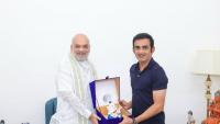 Coach Gautam Gambhir meets Amit Shah ahead of Japan T20I match