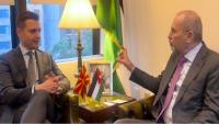 Safadi Discusses Bilateral Cooperation with North Macedonia’s Foreign Minister in New York