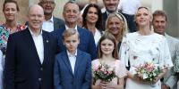 Princess Charlene in Erdem at a Monégasque Picnic