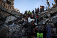 Gaza authorities blame Israel for Al-Saada building collapse that killed 21