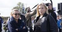 Pop star speaks with 'fire' and 'rage at the injustice of it all' during protest