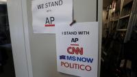U.S. television networks halt Trump coverage in revolt over White House ban