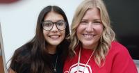 Oregon Junior Senior High School assistant principal, student talk to Oregon Woman’s Club