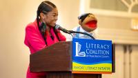 Sesame Street puppeteer shares her story with Palm Beach County kids