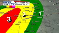 Subtropical moisture raises flash flood threat in eastern New Mexico, Texas Panhandle