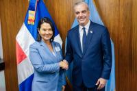 Peru's President Fujimori addresses cooperation against crime with Dominican counterpart
