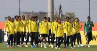 Bafana train for the first time under new coach Mosimane