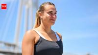 Aryna Sabalenka enjoys glamorous Greek escape with fiancé Georgios Frangulis, but her red swimsuit steals the spotlight