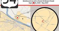 U.S. 54 ramp to Callaway County Route W now closes for months Wednesday