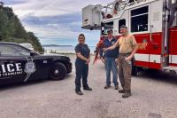 Tropical Macaw Rescued After Being Stranded Overnight on Lake Michigan Bluff