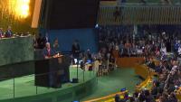Iran's UN delegation stages walkout as Trump talks military strikes