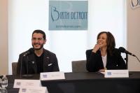 U.S. ex-VP Harris campaigns for leftist El-Sayed in key Senate race