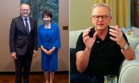 Anthony Albanese comes face-to-face with Japanese prime minister for first time since 'melon-gate' controversy