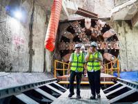 Marcos, Lopez inspect Metro Manila Subway Project’s first tunnel breakthrough