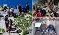 France bans day trippers from Mont Blanc trail in crack down on 'nose to tail' hikers who 'defecate in fields' and demand spas at mountain huts
