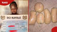 Police officers arrest 3 incluiding 2 Ugandan nationals with 187kg of bhang worth KSh 5.6m in Ruai