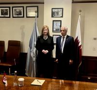 Jovanović Confers with Minister of State for Foreign Affairs of Qatar