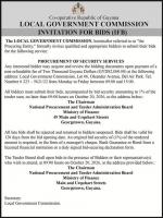 Local Government Commission – Invitation for Bids – Procurement of Security Services