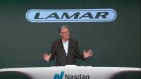 BR-based Lamar Advertising Company CEO Sean Reilly rings opening bell of Nasdaq stock market index