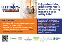 Electrify the Triangle Offers Free Guidance for Homeowners to Reduce Household Energy Costs