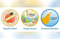 Election voting stickers revealed by the City of Kelowna