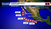 Category 4 Hurricane Polo stays offshore for now, but Baja California Sur should watch closely