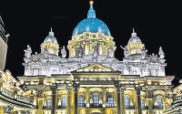 Vatican City gate for Rasulgarh Durga Puja