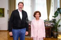 North Macedonia's President Siljanovska-Davkova Meets with European Parliament Rapporteur Waitz