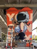 Kyrgyz artist creates three murals in Europe as part of KYZ POWER project