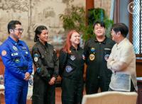 Marcos meets first Filipina commercial spaceflight trainee