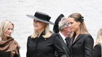 Crown Princess Ingrid Alexandra of Norway is a pillar of strength for her mother, Queen Mette-Marit, at the royal funeral of her great-aunt, Princess Astrid