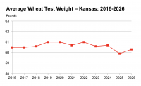 Kansas Wheat Test Weight and Protein Up from 2025