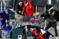 Photos: Tourists blown over by strong winds in Reykjavík