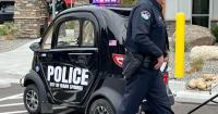 Tiny Idaho Springs police cruiser going out on patrol