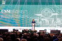 Moldovan president attends ceremony on 80th anniversary of State University of Moldova