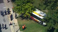 Bus crash in East Baltimore leaves 16 hurt after stolen car chase, 4 juveniles inside
