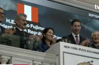 Peru: President Fujimori participates in NYSE closing bell ceremony