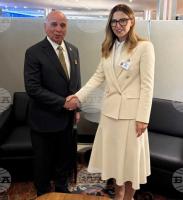 Foreign Minister Petrova Discusses Connectivity with Georgian, Qatari, UAE, Omani, Iraqi Officials