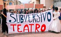 Artists in Bogotá protest deep cuts to Colombia’s cultural budget