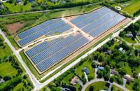 Illinois solar project adapts layout to train tracks, wetland and existing power lines