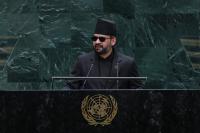 Nepal’s leader, at UN, says recent floods serve as a ‘warning to the world’ about climate change